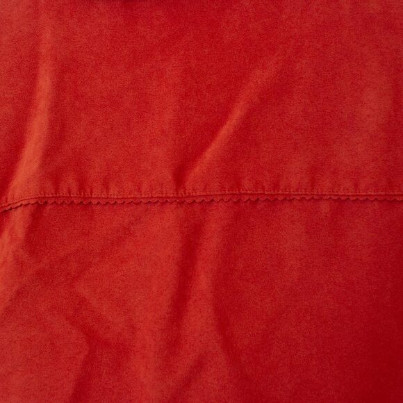 Western VTG Faux Suede Shirt Pumpkin Rick Rack Autumn M Petite | True Autumn - Picture 7 of 10